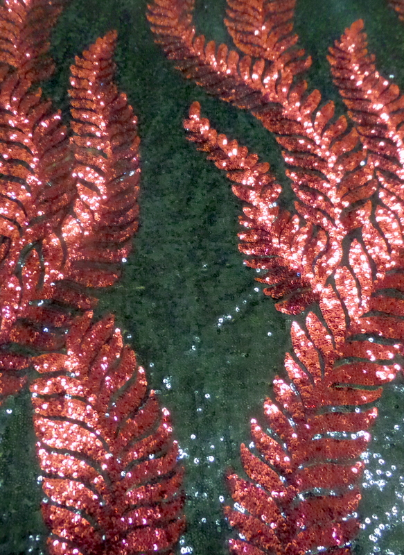6.Black-Red Fern Sequins